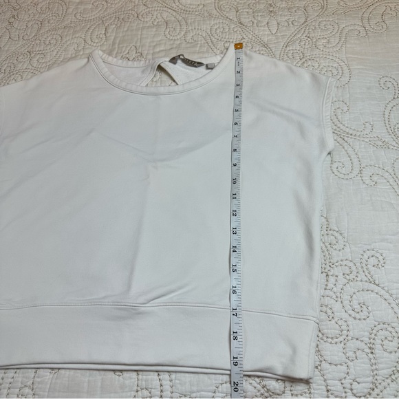 Athleta white cap sleeve sweatshirt top - Picture 4 of 6